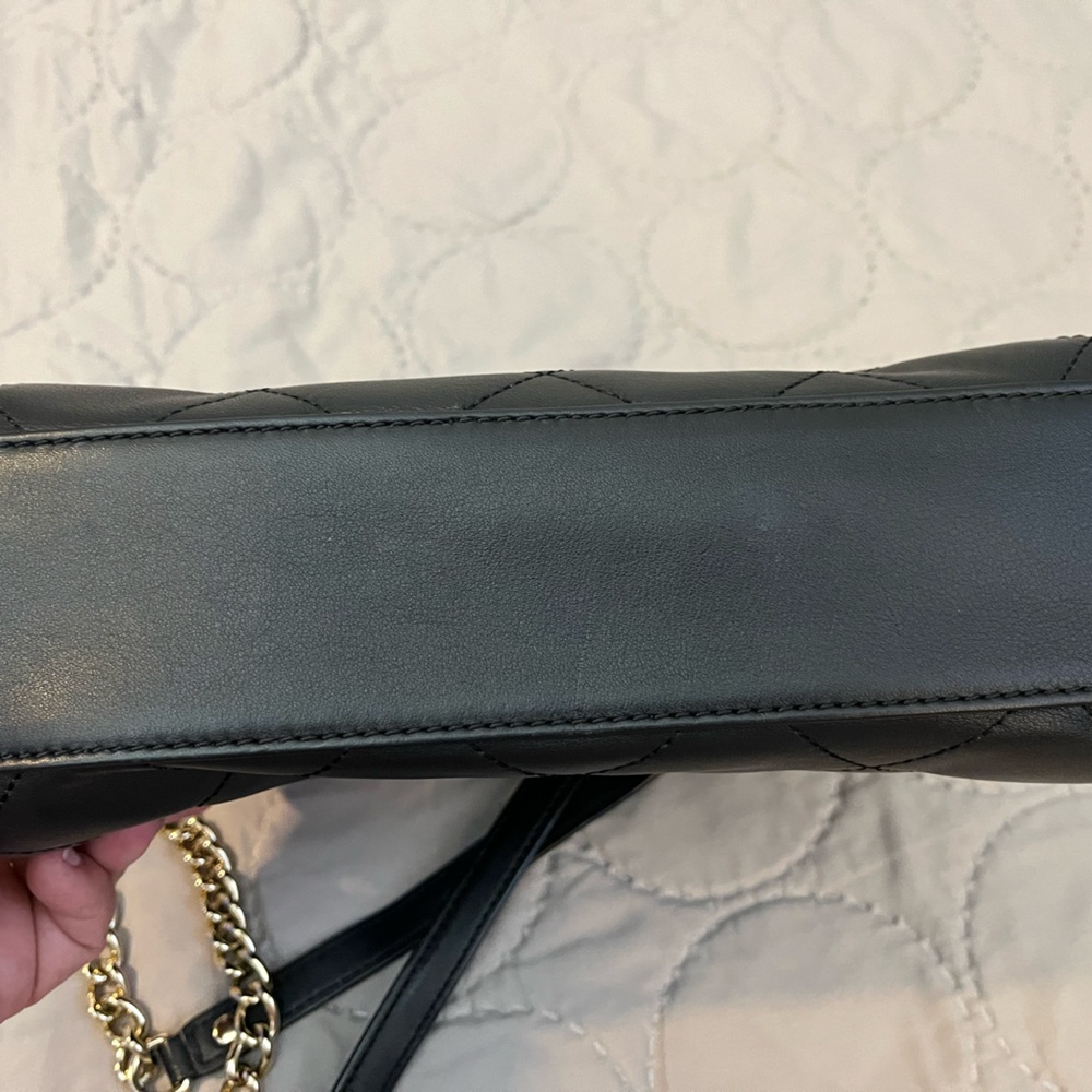 Kate Spade Black Leather Quilted Shoulder Bag - Picture 5 of 8